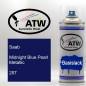 Preview: Saab, Midnight Blue Pearl Metallic, 257: 400ml Sprühdose, von ATW Autoteile West.